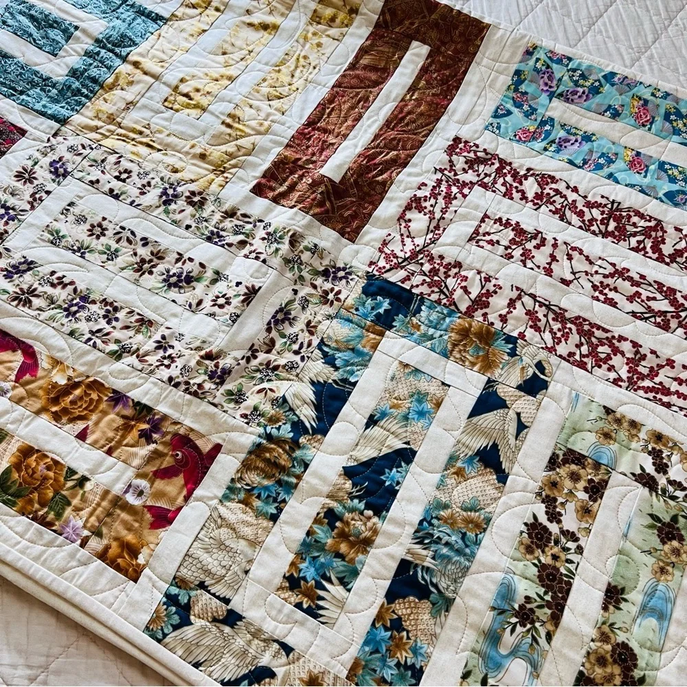🌸 New Handmade Patchwork Quilt – 60” x 72” – 100% Cotton